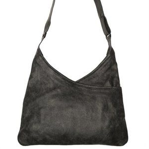 Anthropologie Lily and Lola Lisa Cross-body Shoulder bag Black Italian Leather